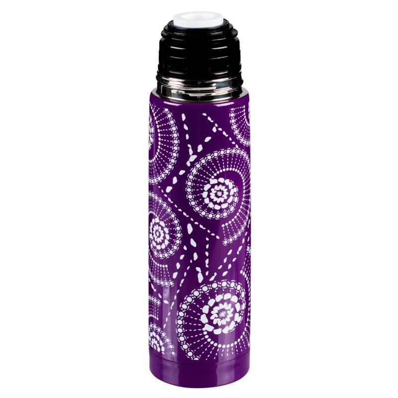 Termo bala espiral de 500 ml. Ekco Classic de Acero inoxidable Color Morado con Tapa Antiderrame
