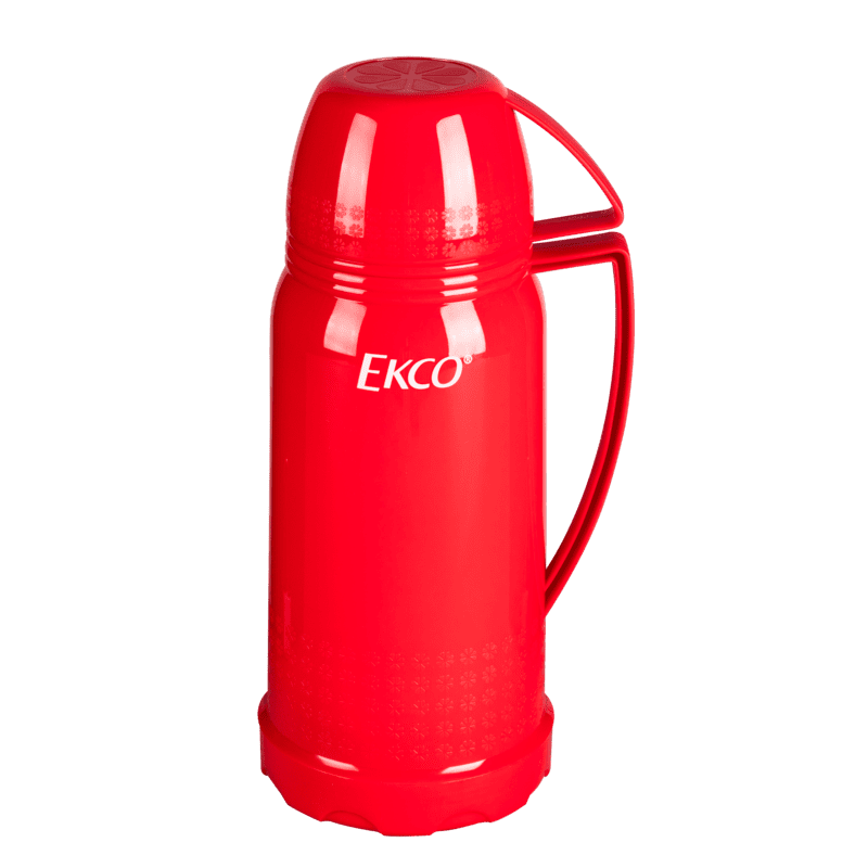 Termo de 1 litro Ekco Classic de Polipropileno Color Rojo con Tapa-taza y Tapa anti-derrames
