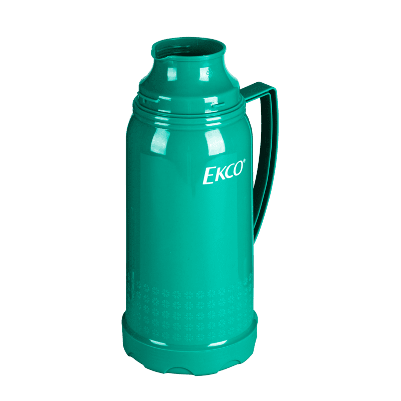 Termo de 1 litro Ekco Classic de Ampolla de vidrio Color Verde turquesa con Tapa-taza y Tapa anti-derrames