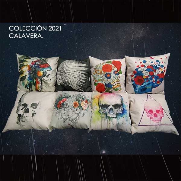 Cojín Decorativo C/Relleno + Funda Interior, Calavera Catrina HOGAR 33