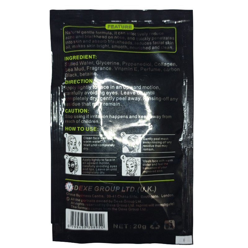 Mascarilla facial de barro quita puntos negros suavizante de piel