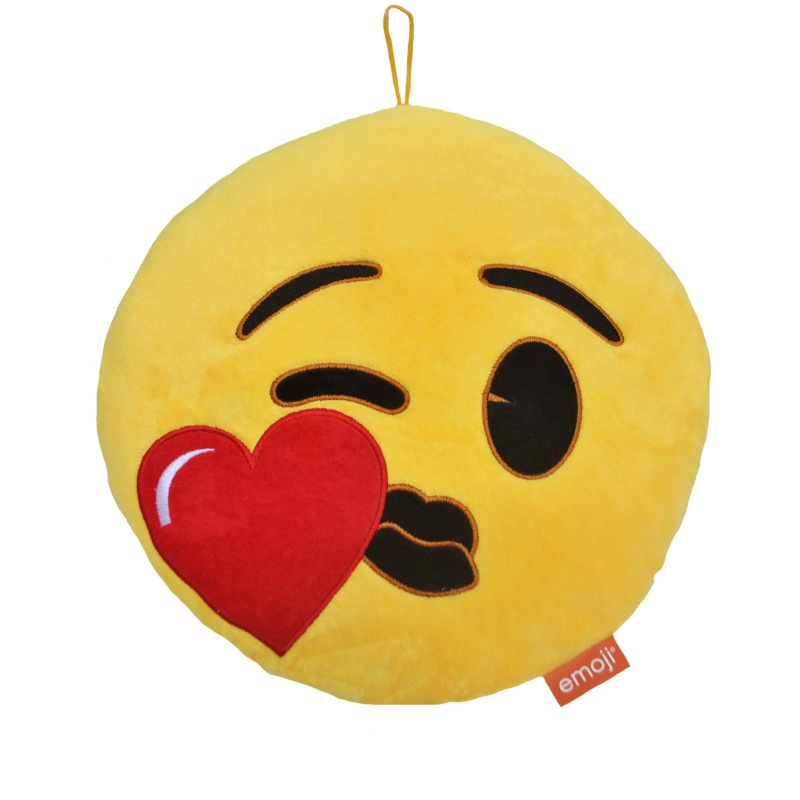 Cojín emoji beso con portafoto 6x4"