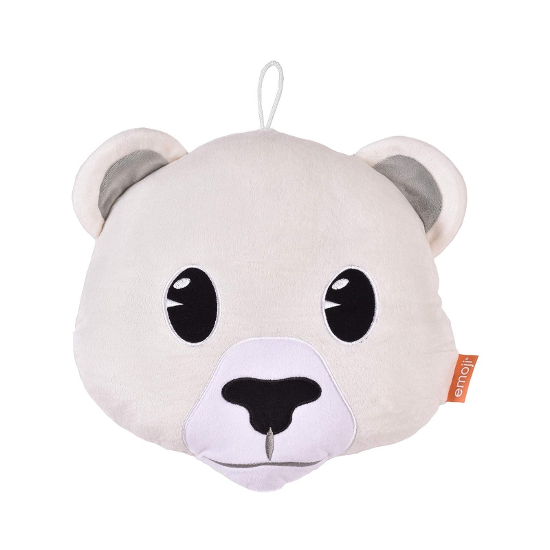 Cojín emoji oso polar con portafoto 6x4"