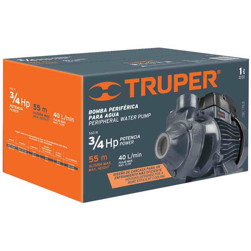 Bomba Periferica Eléctrica Para Agua 3/4 Hp Silenciosa