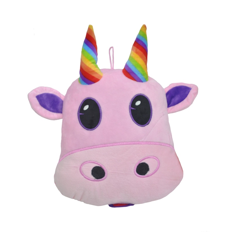 Cojín emoji vaca con portafoto 6x4"