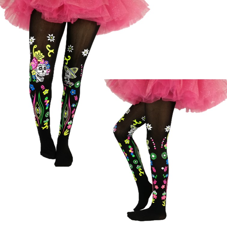 pantimedia media halloween catrina mariachi colores disfraz gotico  dia de muertos 