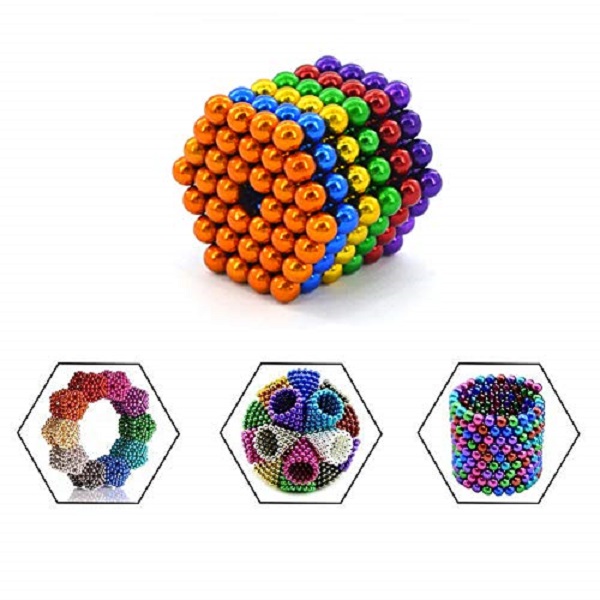 Cubo Magnetico 1000 Bolitas De 5mm Iman Plata Express