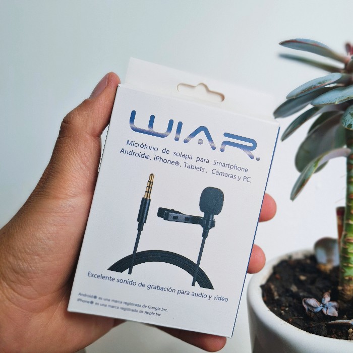 Micrófono para Celular de Solapa Lavalier Android iPhone Compatibilidad Universal