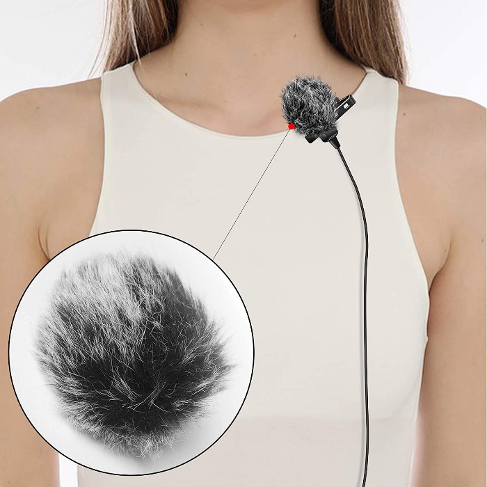 Micrófono para Celular de Solapa Lavalier Android iPhone Compatibilidad Universal