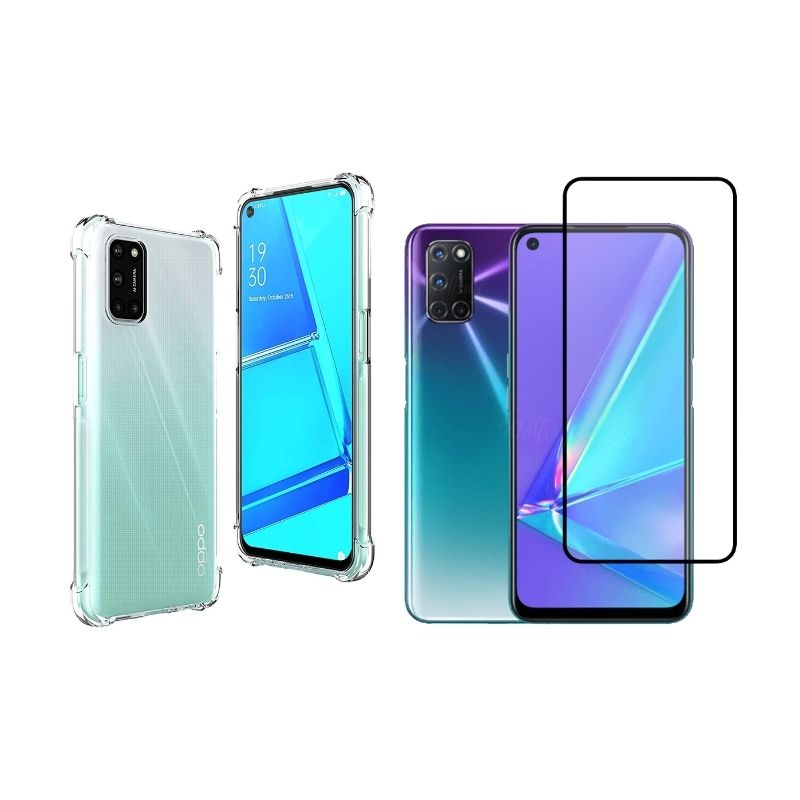 Mica + Funda Oppo A72 5 G Transparente Anti Golpes