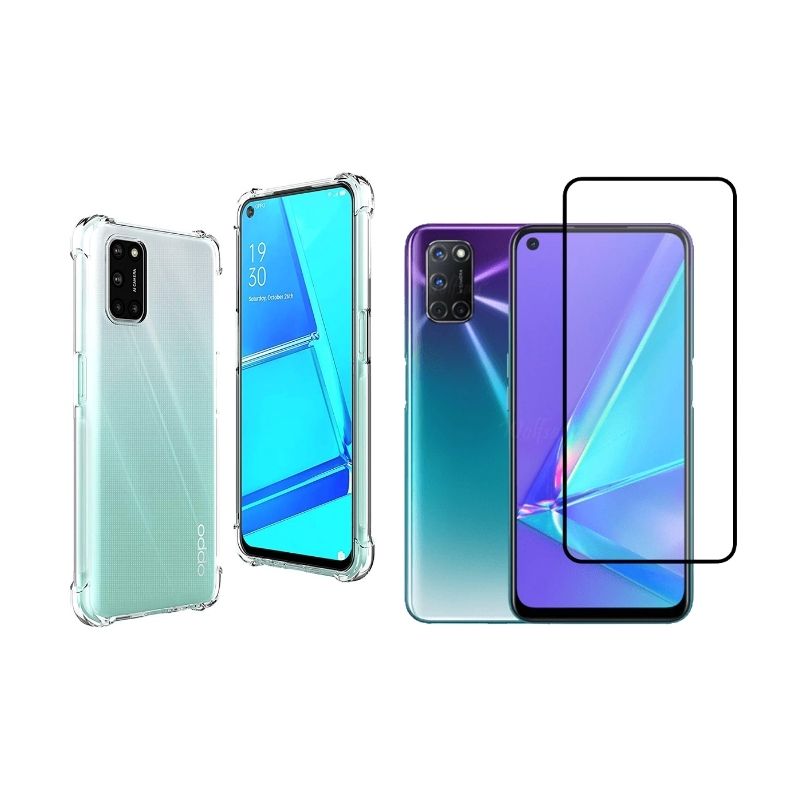 Mica + Funda Oppo A72 Transparente Anti Golpes