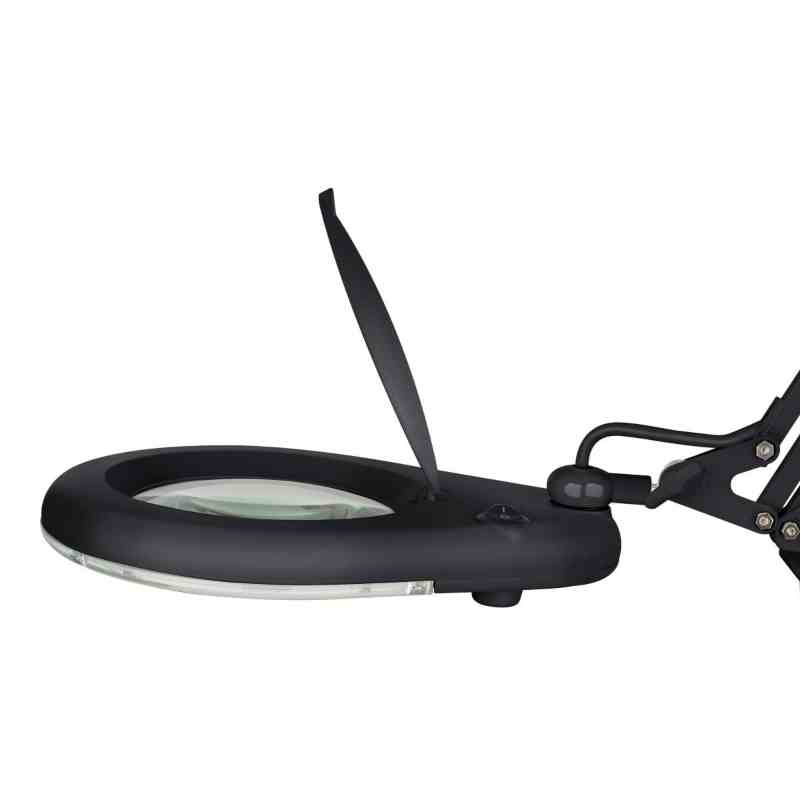 Lámpara De Alta Luminosidad Con Lupa Color Negra Flexible 