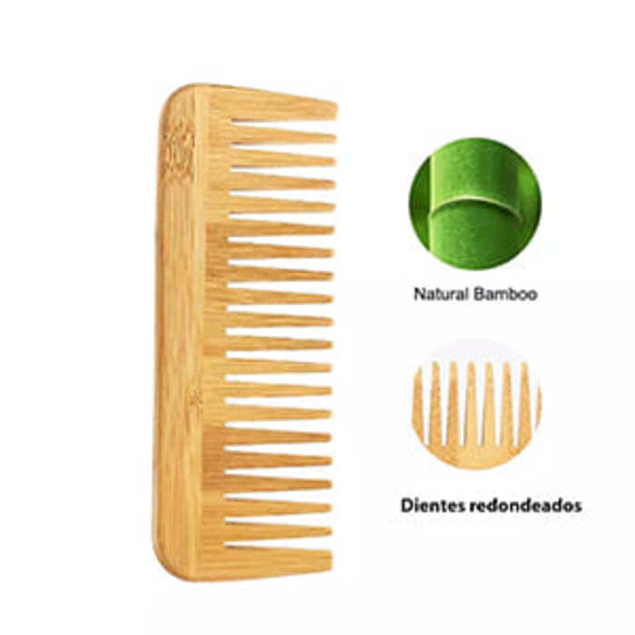 Kit Cepillo y Peine Para el Cabello de Bambú Ideal Para Hombres y Mujeres