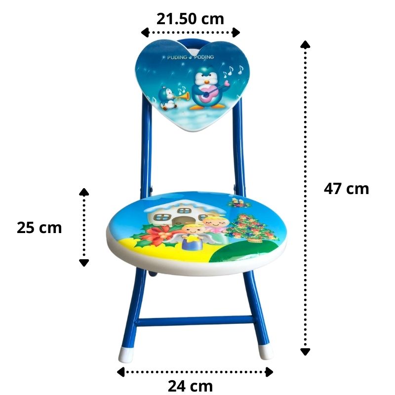 Silla infantil plegable, Dibujos, LBP, - Rojo, Rosa, Amarillo, Azul 