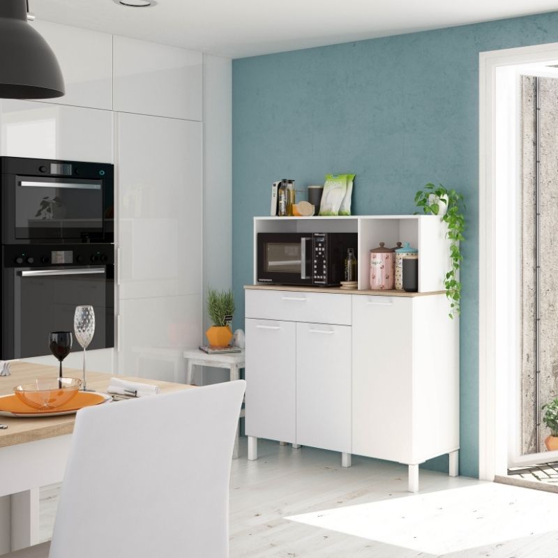 Mueble Auxiliar de Cocina 3 puertas más 1 cajón