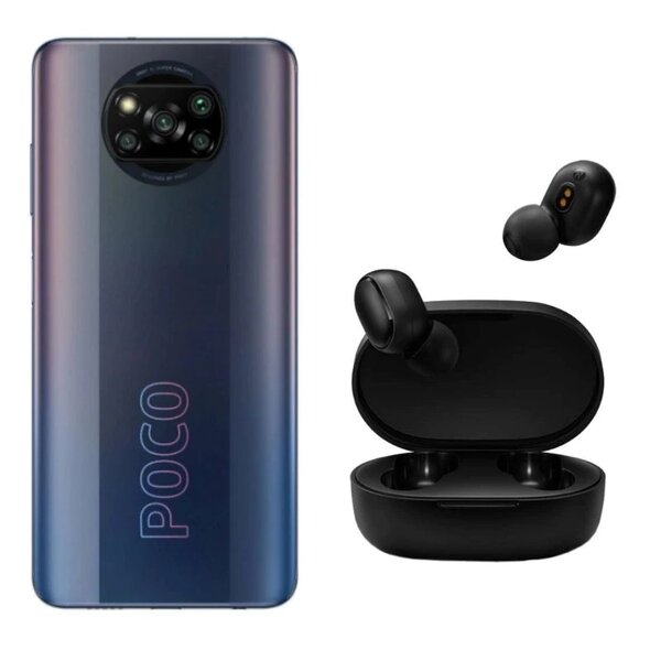 Smartphone Pocophone X3 Pro  Negro NFC 128GB Dual Sim 6GB Ram  Xiaomi Mas Earbuds
