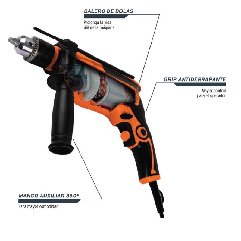 ROTOMARTILLO PROFESIONAL TRUPER DE 700 W TALADRO 5.4 MOTOR ROTO -1/2a8