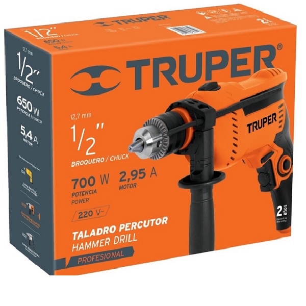 ROTOMARTILLO PROFESIONAL TRUPER DE 700 W TALADRO 5.4 MOTOR ROTO -1/2a8