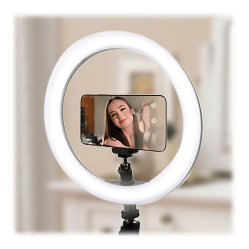 Aro de luz LED 10" (25 Centimetros). Ideal para videos o maquillajes.