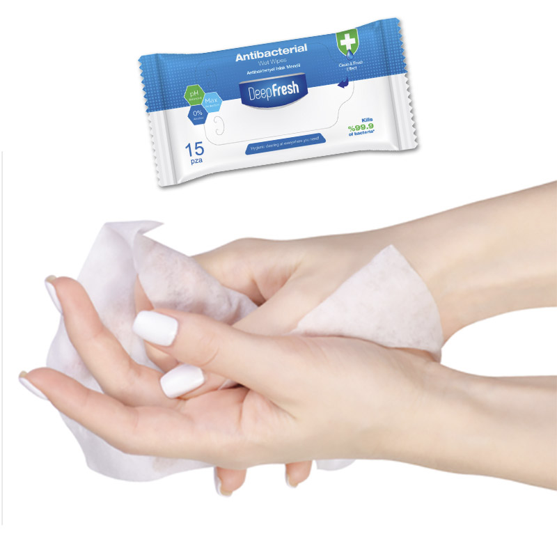 Toallitas Desinfectantes de Bolsillo Deep Fresh Caja de 36 Paquetes C/15 pzas C.U.