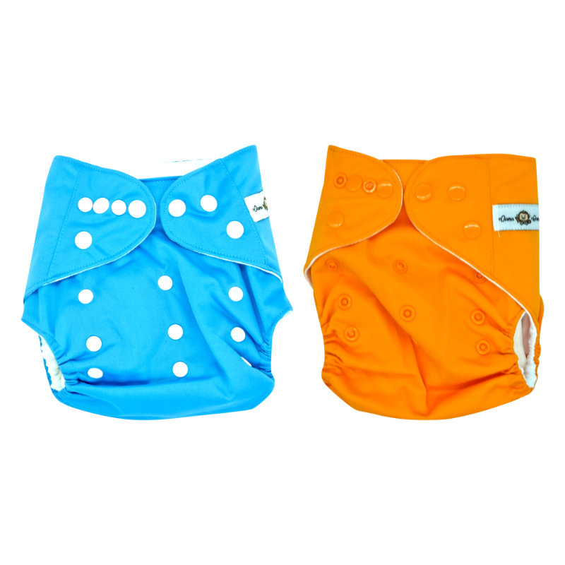 Paquete de 4 Pañales Ecológicos Dana Banana + 4 Insertos de Fibra de Bambú de 4 Capas