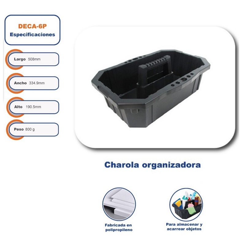 CAJA CHAROLA ORGANIZADORA DE HERRAMIENTAS MULTI USOS  20 PULG PLASTICA