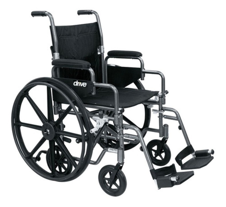 Silla De Ruedas Convertible Traslado Polyfly Aluminio Drive Medical