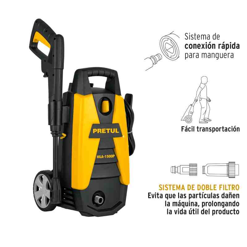 Lavadora A Presion Eléctrica 1500 Psi, Pretul 1,9hp