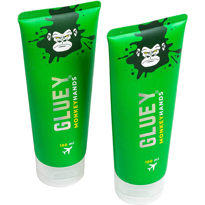 Gluey Grip gel para manos Monkey Hands 100 ml, (incluye 2) tamaño para viajes