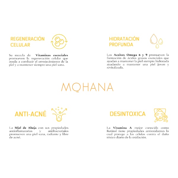 Gel Bálsamo Limpiador Facial Mohana Deep Hidration con Miel de Abeja y Aceite de Jojoba