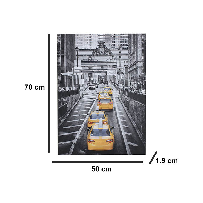 Cuadro de pared Taxi New York color a blanco y negro-  SAGEBROOK HOME.