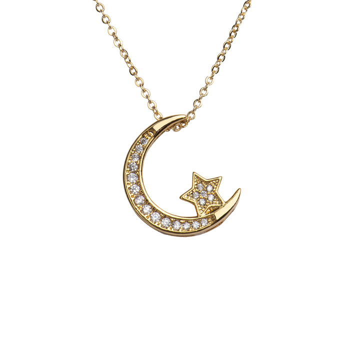 LuckyLy Collar Luna - Plata, Oro
