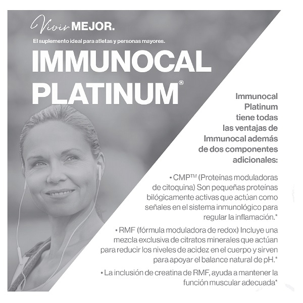 IMMUNOCAL PLATINUM CAJA CON 30 SOBRES SUPLEMENTO ALIMENTICIO CON CISTEINA, MINERALES Y CREATINA