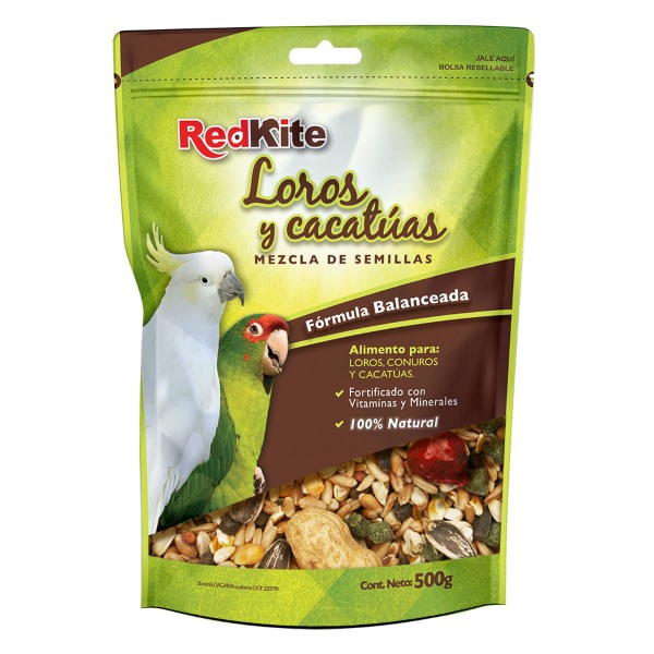 MEZCLA DE SEMILLAS PARA LOROS Y CACATUAS 500 G