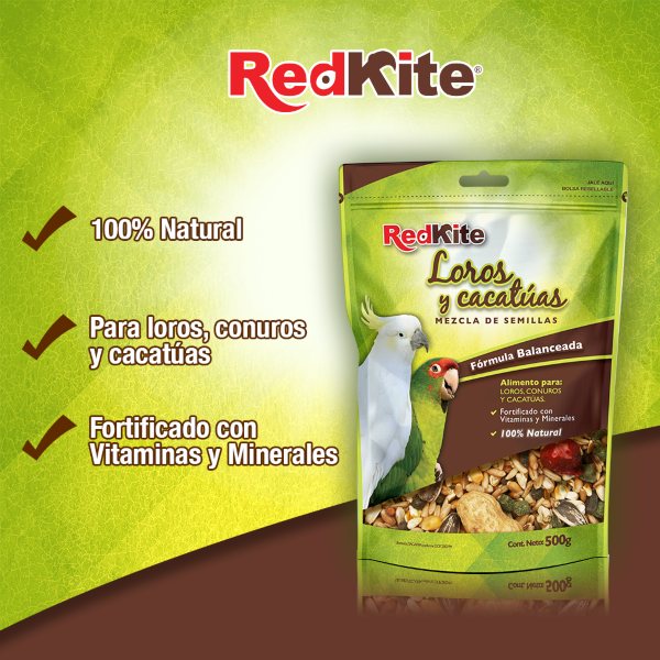 MEZCLA DE SEMILLAS PARA LOROS Y CACATUAS 500 G