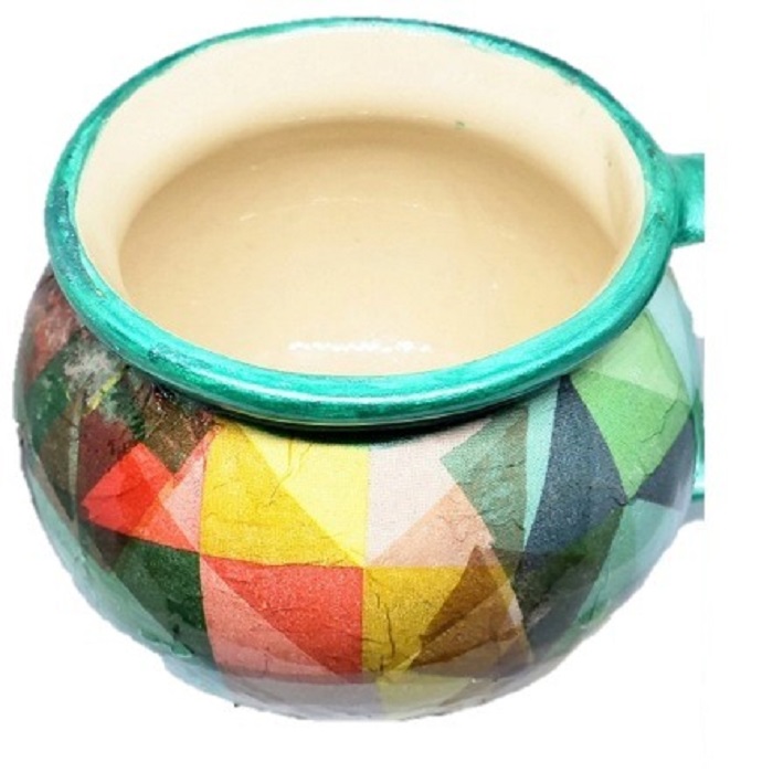 Taza en forma de caldero