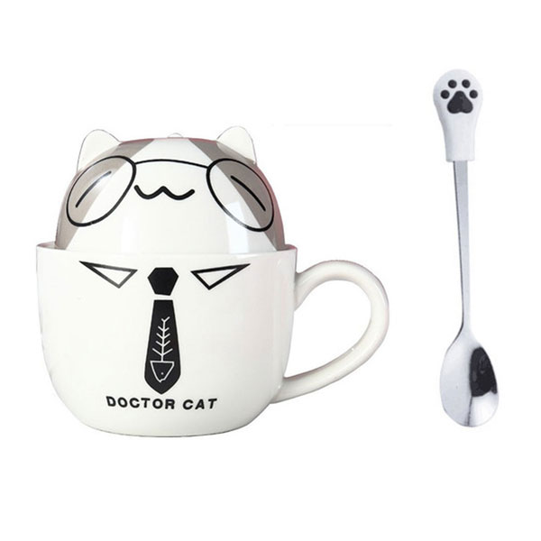 Taza doble en forma de animalito Dr Cat