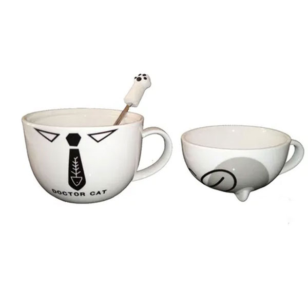 Taza doble en forma de animalito Dr Cat