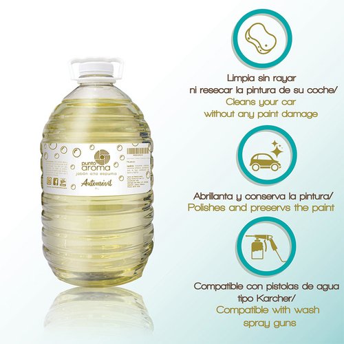 Punto Aroma - Shampoo para autos biodegradable - Jabón líquido con aroma a coche nuevo