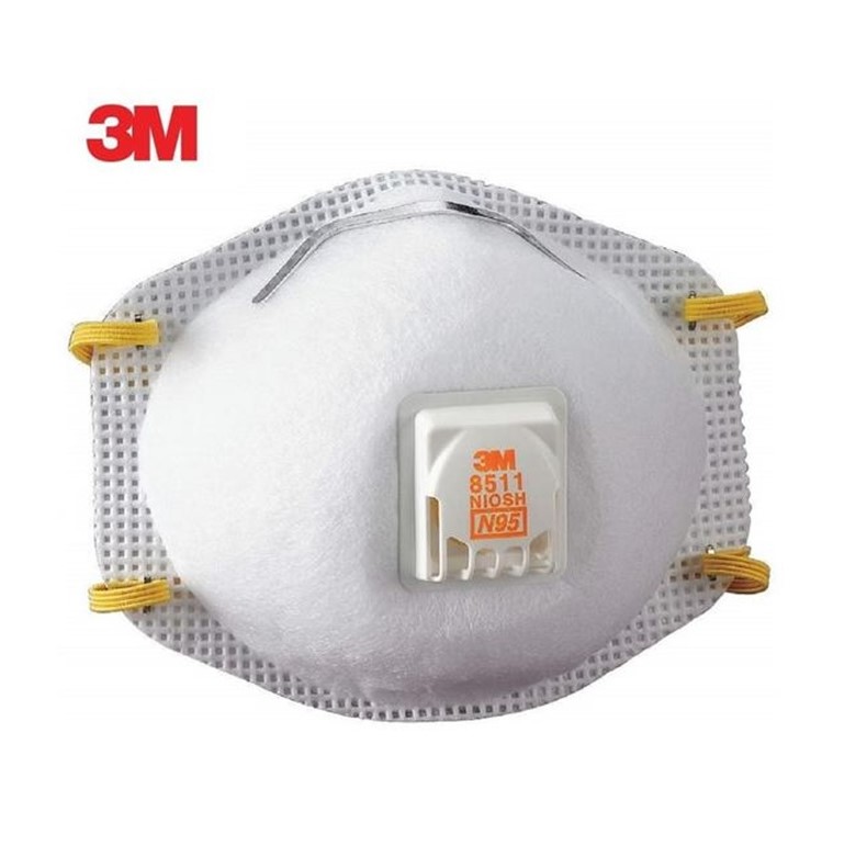 Mascarilla 3m N95 Respirador  con valvula 8511 10 PIEZAS
