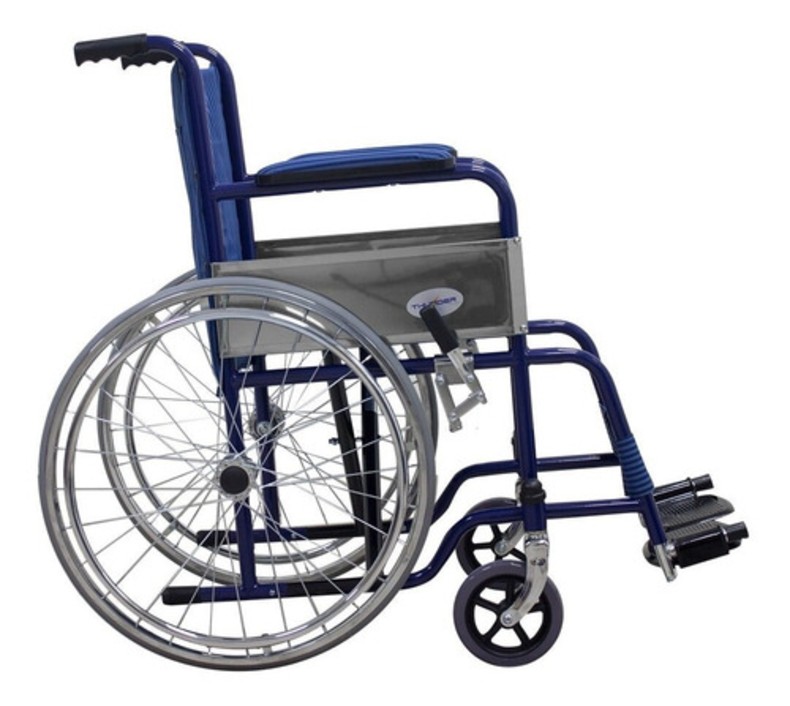 Silla De Ruedas Infantil Pediatrica Plegable Color Azul
