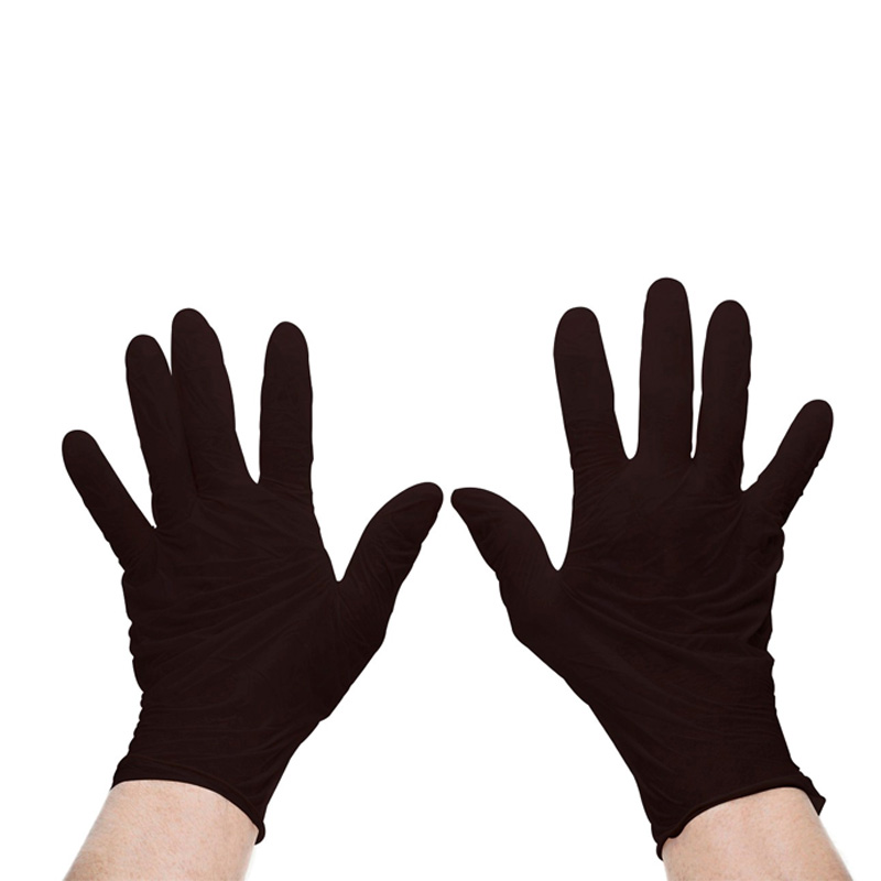 Guantes De Vinil Negro Grandes Desechables 100 Pzs Para Barbería Estética Splash