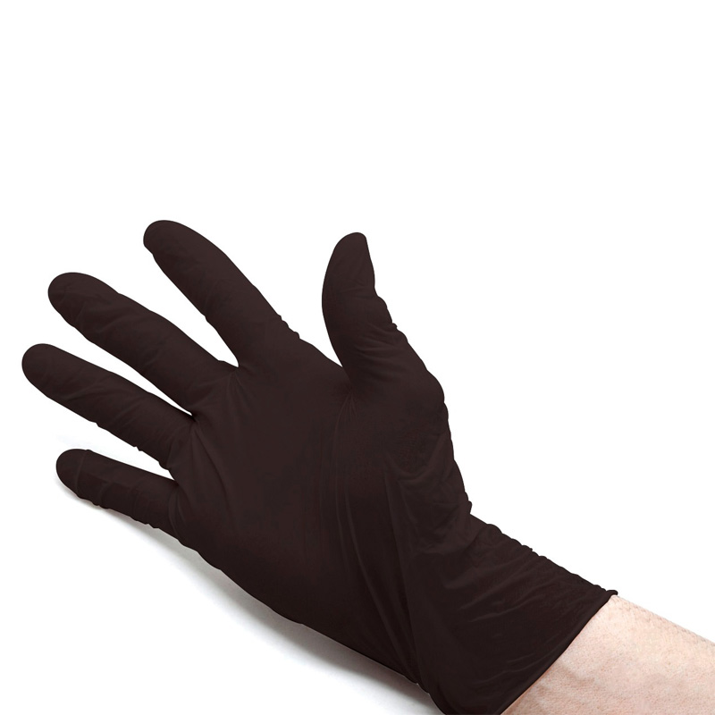 Guantes De Vinil Negro Grandes Desechables 100 Pzs Para Barbería Estética Splash