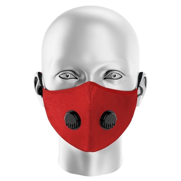 Cubrebocas Lavable Rojo Reusable Kn95 Filtro Valvula Tapaboca N95