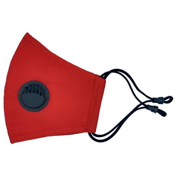 Cubrebocas Lavable Rojo Reusable Kn95 Filtro Valvula Tapaboca N95