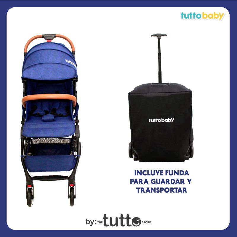 Carriola Plegable Para Bebé Tuttobaby | Carreola fácil transportación Azul