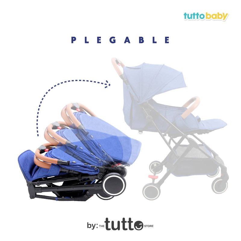 Carriola Plegable Para Bebé Tuttobaby | Carreola fácil transportación Azul