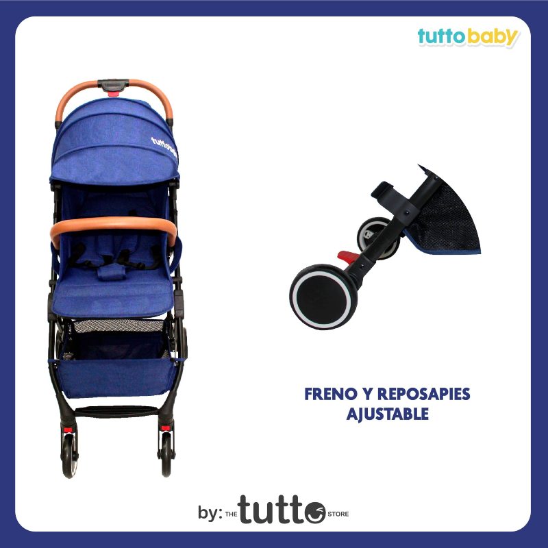 Carriola Plegable Para Bebé Tuttobaby | Carreola fácil transportación Azul