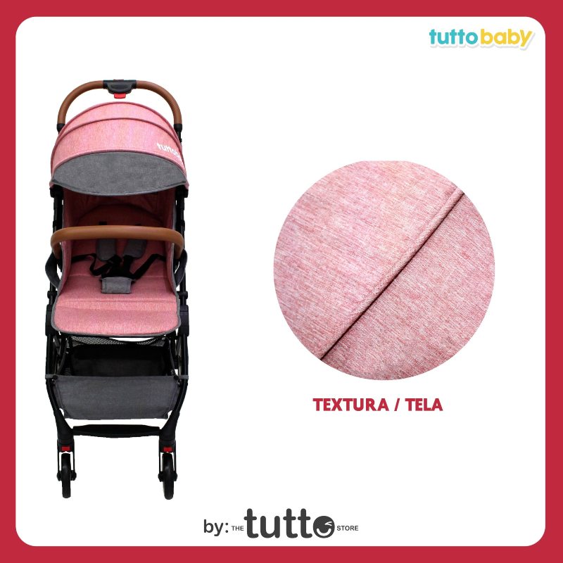 Carriola Plegable Para Bebé Tuttobaby | Carreola fácil transportación Rosa