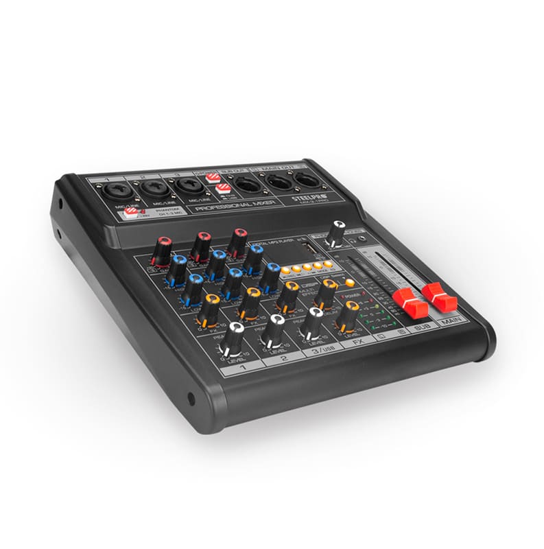 Mezcladora 4 Canales 3+subwoofer Xlr Bluetooth Usb - MIX-3.1PRO - Steelpro